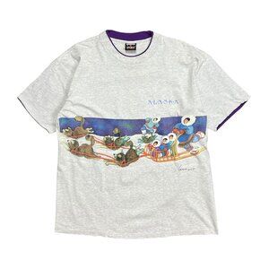 Vintage 1994 Alaska Double Layer Wrap-around Souvenir T-shirt - XL